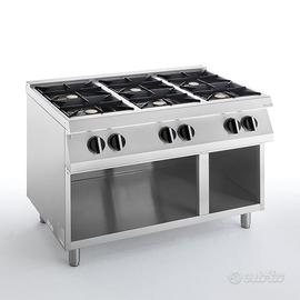 SILKO CUCINA GAS 6 FUOCHI SU VANO A GIORNO