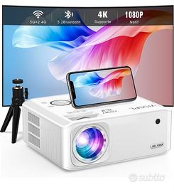 Videoproiettore più Telo Avvolgibile su Treppiedi