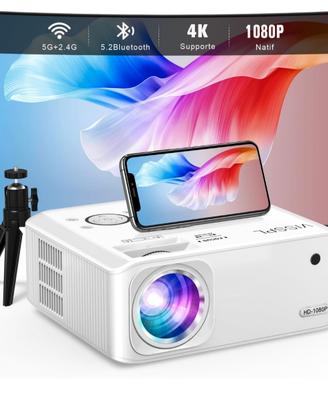 Videoproiettore più Telo Avvolgibile su Treppiedi