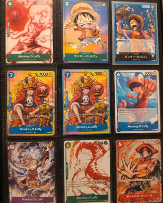 20 carte One piece tgc card game originali