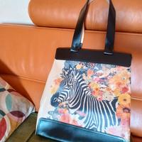 Borsa in pelle zebra