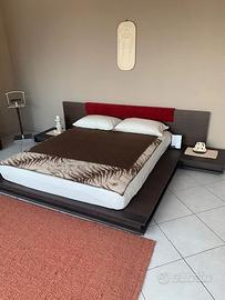 LETTO ETNICO IN ROVERE SCURO