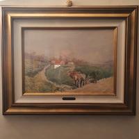 Dipinto Gino Scalatelli "Buoi all'Aratro"