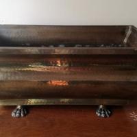 Vaso contenitore fioriera ottone