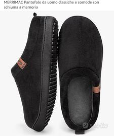 Pantofole uomo Merrimac memory nere 43-44