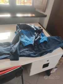 maglioni e tuta invernali stock di dieci tute blu