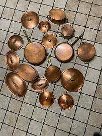 set pentole in rame