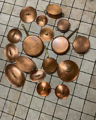 set pentole in rame