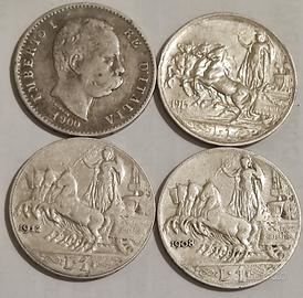4 monete Regno d' Italia 