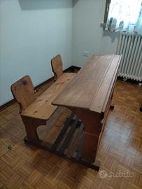 Banco scuola legno primi 1900