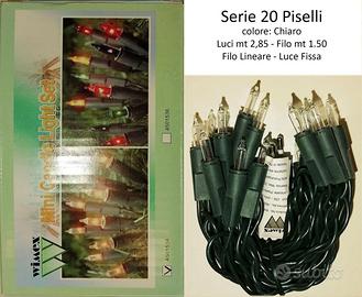 Luci Natale Serie 20 Piselli Chiari incandescenza