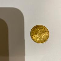 Moneta 20 lire Vittorio Emanuele II anno 1862