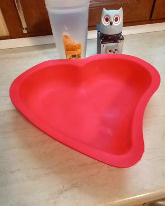 pentola torta cuore silicone + timer cucina