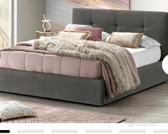 Letto nero matrimoniale come nuovo