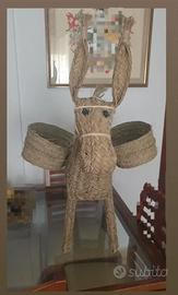 Burro di esparto artigianale per vasi