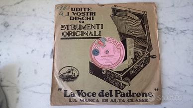 Disco 78rpm grammofono 10 pollici bifacciale