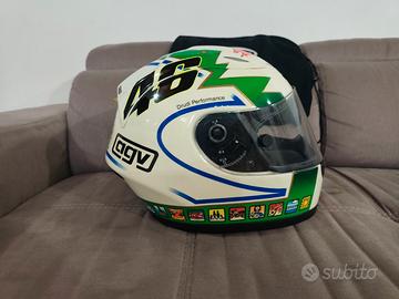 Casco Agv Valentino Rossi, replica Mugello 2002