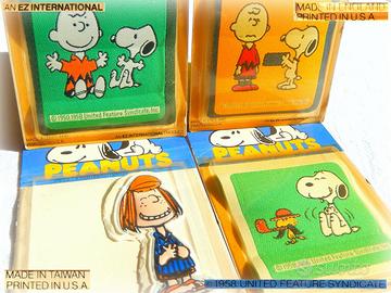 SNOOPY PEANUTS Vero Vintage 80 TOPPE Cotone Vinile