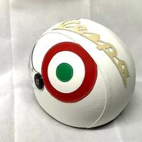 CASCO VESPA VESPISTA RIVESTITO ECOPELLE BIANCO