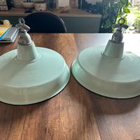 Lampada smaltata industrial vintage