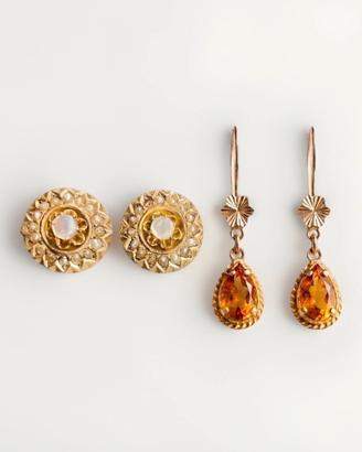 Orecchini Oro Giallo 750 Citrino Perla - 9,65 gr.