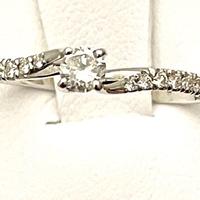 Anello oro 18 kt, diamanti naturali, nuovo certifi