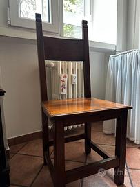 Coppia di sedie in legno massello - stile classico
