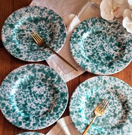 4 piatti frutta Macchie Turchesi Sud Italia 