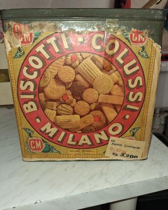 scatola latta colussi vintage
