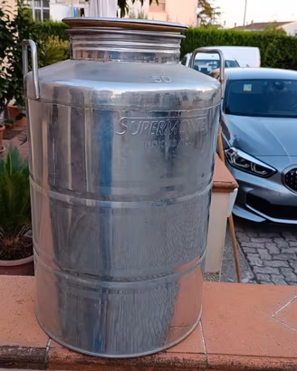 Fusto olio acciaio inox 50 litri supermonte