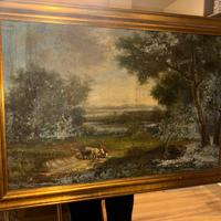 Dipinto paesaggio bucolico 