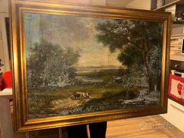 Dipinto paesaggio bucolico 