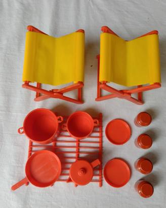 Barbie- Set accessori Campeggio Vintage - IN SALDO