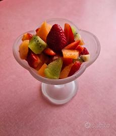 8 Coppette in vetro satinato