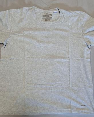 T-shirt Calvin Klein Uomo Grigio 100% Cotone