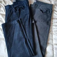 2 pantaloni fustagno uomo tg.54