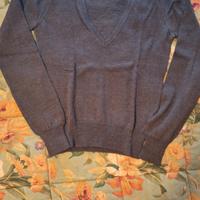 2 maglioni donna scollo a V lana merino extraf