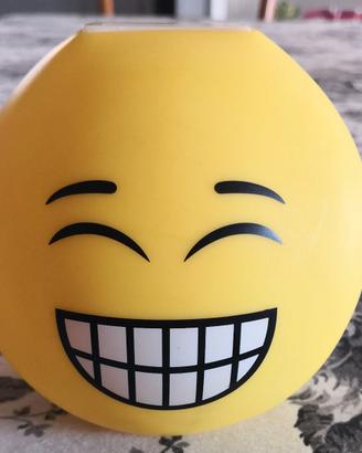 Salvadanaio giallo per bambini emoticon sorriso