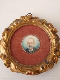 Miniatura antica, ritratto virile