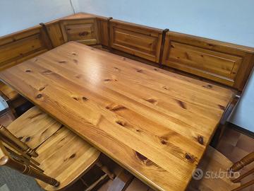 tavolo legno con panca