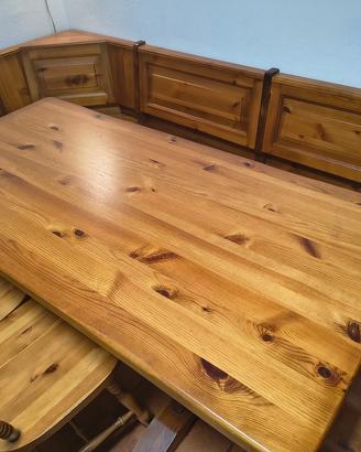 tavolo legno con panca