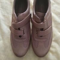 scarpa donna beige chiusura a strappo