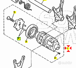 -Tamburo desmodromico Yamaha XT600 5Y1185400000