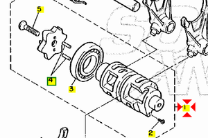 -Tamburo desmodromico Yamaha XT600 5Y1185400000