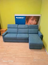Divano letto con chaise longue contenitore apribil