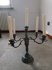 CANDELABRO IN PELTRO VINTAGE 