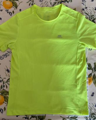 Maglia da corsa estiva kalenji gialla