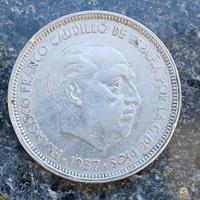 moneta spagna 50 pesetas 1957