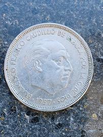 moneta spagna 50 pesetas 1957