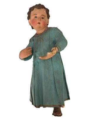 STATUA BAMBIN GESU' IN CARTAPESTA E GESSO INIZI '8